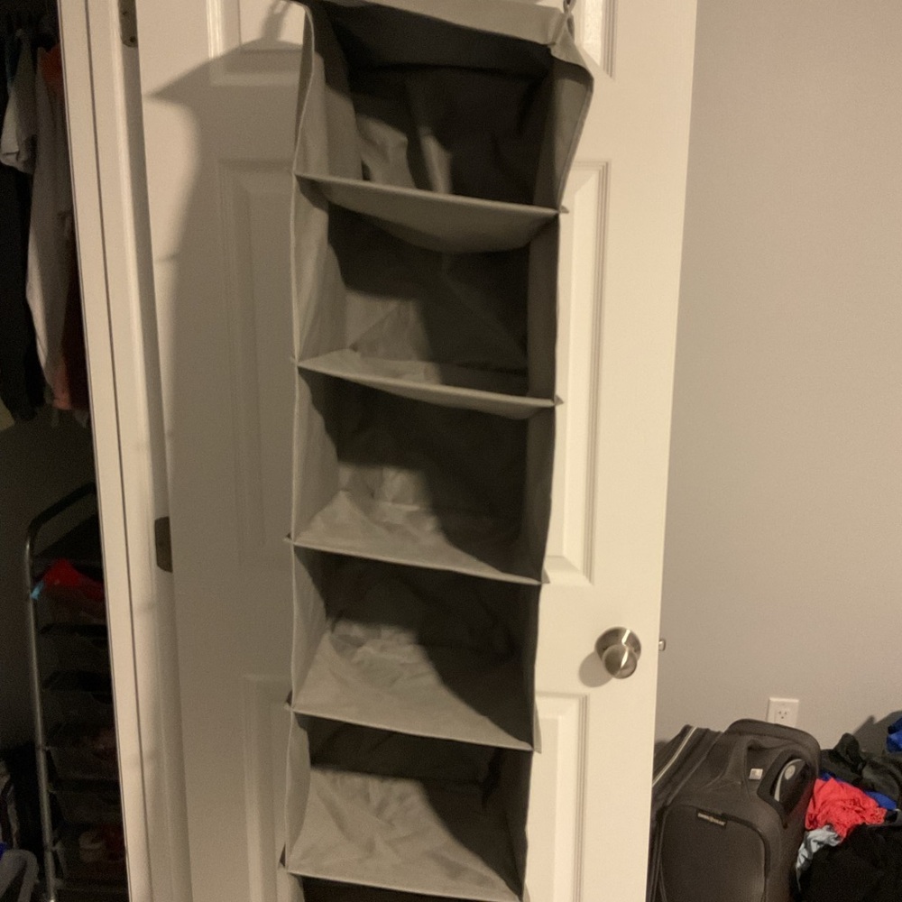 Gray Hanging Closet Organizer